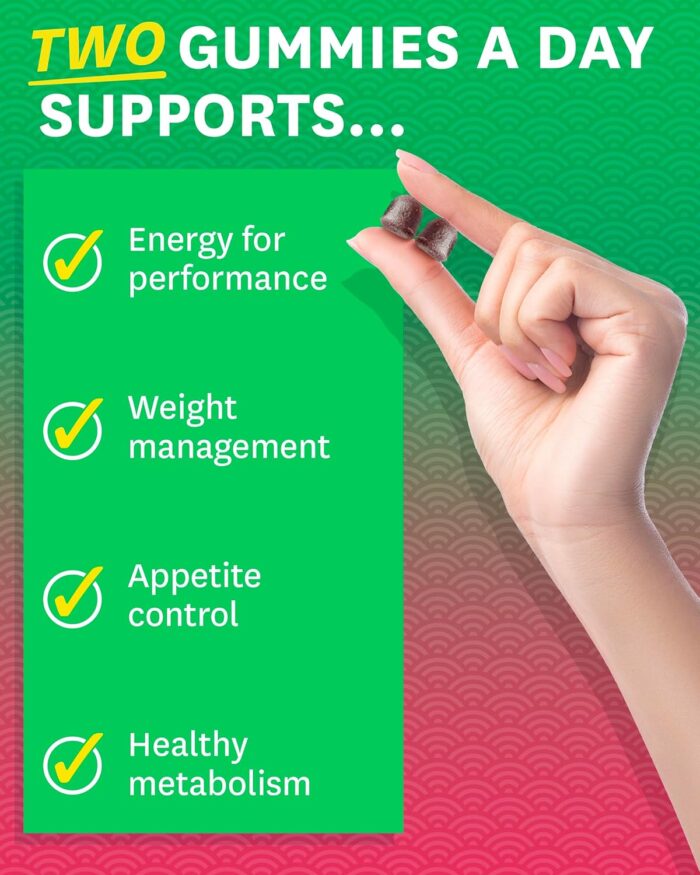 Zenwise Health Fat Burner Gummies - Appetite Suppressant for Weight Loss with Green Tea Extract, Garcinia Cambogia & B12 for Metabolism + Green Coffee Bean & Raspberry Ketone - 60ct Apple Gummies - Image 3