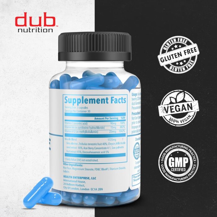 Muscle Supplement - Milk Thistle, Beta Alanine, Acai, Vitamins B6 and C - Supports Recovery, Strength and Wellness - 90 Capsules - Image 3