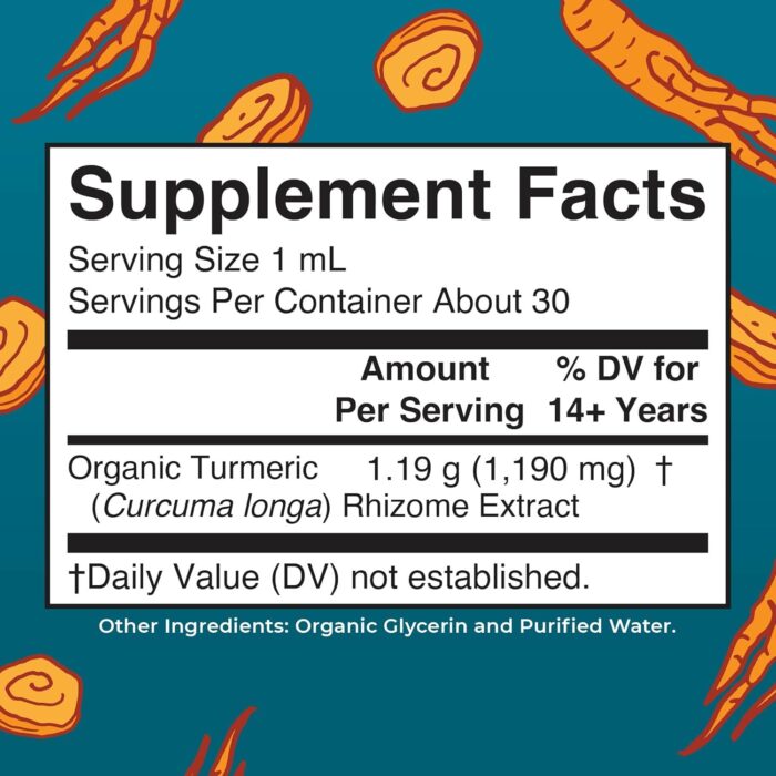 MaryRuth Organics Turmeric Curcumin Liquid Drops Sugar Free | USDA Organic | Organic Turmeric Supplement | Joint Support Supplement | Non-GMO | Gluten Free | Vegan | 1 Fl Oz - Image 3