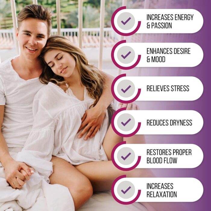 Female Libido Booster for Women - Increase Passion, Desire & Excitement - Relieve Stress, Reduce Dryness & Heighten Sensitivity, Hers Hornygoatweed Energy Supplement for Women in the Mood Enhancer - Image 4