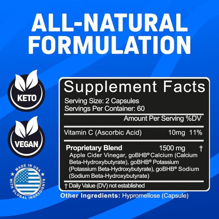 Herbtonics Apple Cider Vinegar with Keto BHB Salts - GLP-1 Support Supplement | Keto Diet Pills for Women & Men | Supports Appetite & Metabolic Function | 120 Keto ACV Capsules - Image 4