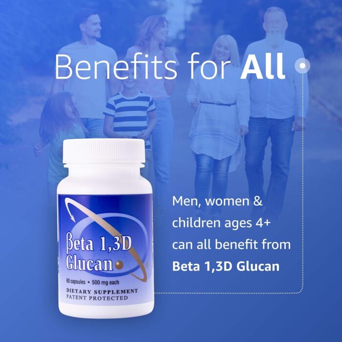 Immune Support Supplement with 500mg of Highly Purified Beta Glucan Per Capsule (Pack of 2) - Image 8