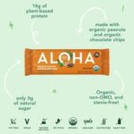 Aloha Organic Plant Based Protein Bar Peanut Butter Chocolate Chip , 1.98 Oz - Image 4
