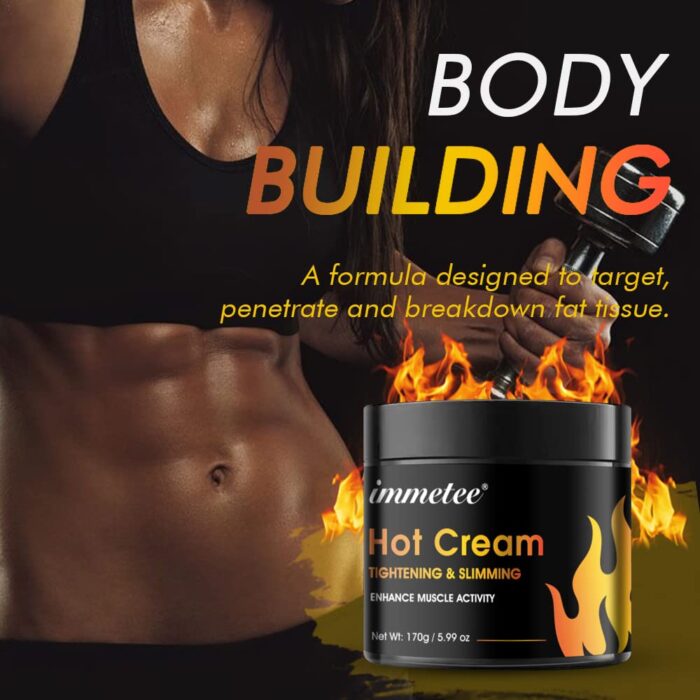 Hot Cream for Belly Fat Burner, Hot Cream Cellulite and Fat Burner, Sweat Fat Burning Gel, Workout Enhancer For Shaping Waist, Abdomen and Buttocks Slimming Cream for Men and Women-170g - Image 4