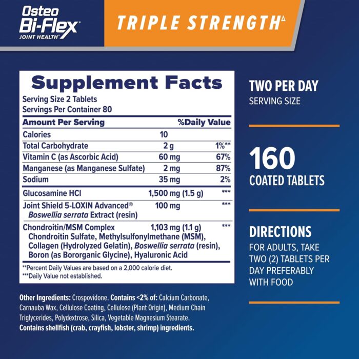 Osteo Bi-Flex Triple Strength Twin, 80 Count, 2pack - Image 3