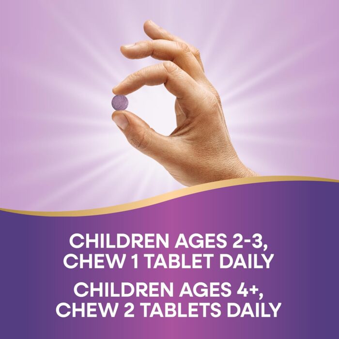 Nature's Way Sambucus Immune Chewable for Kids, Elderberry, Ages 2+, Immune Support*, Vitamins C & A, Zinc, Gluten Free, 40 Chewable Tablets (Packaging May Vary) - Image 7