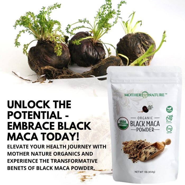 Organic, Raw Peruvian Black Maca Root Powder - Premium USDA Certified, Ideal for Men & Women, Boost Workouts, Enhance Muscle Recovery, Non-GMO, Vegan Superfood, 16 oz - Image 8