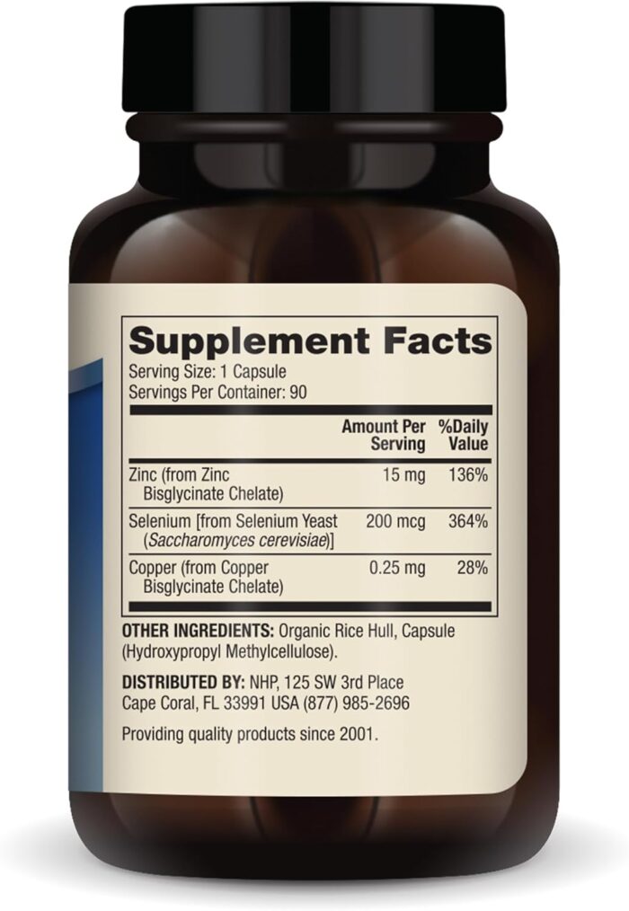 Dr. Mercola Zinc Plus Selenium - Mineral Blend Supplement - for Immune, Brain & Respiratory Support - Contains Zinc Glycinate Chelate & Copper - GMO-Free & Gluten-Free - 90 Capsules (90 Servings) - Image 3