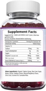HERBION Elderberry Gummies with Vitamin C & Zinc - Healthy Immune System Support - Gluten-Free & Gelatin-Free - 60 Gummies for Adults & Children 4 Years & Above - Made in USA, 60 Count (Pack of 1) - Image 4