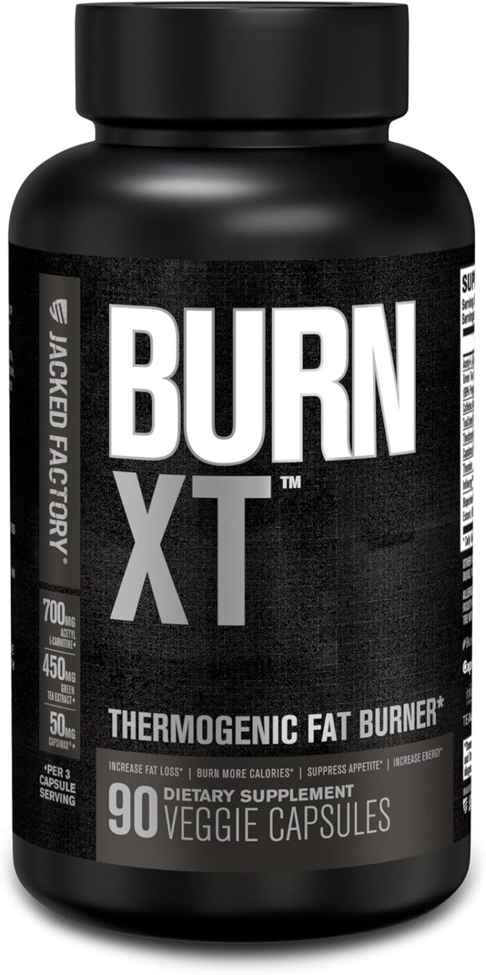 Jacked Factory Burn XT Black Thermogenic Fat Burner & Burn-XT Weight Loss Gummies - Thermogenic Fat Burner & Appetite Suppressant Gummies (Tangerine Sour, 60 Gummies) - Image 5