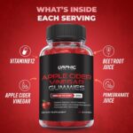 Apple Cider Vinegar Gummies - 1000mg - Formulated to Support Normal Energy Levels & Gut Health - Supports Digestion, Detox & Cleansing - ACV Gummies W/VIT B12, Beetroot (60 Count) - Image 4