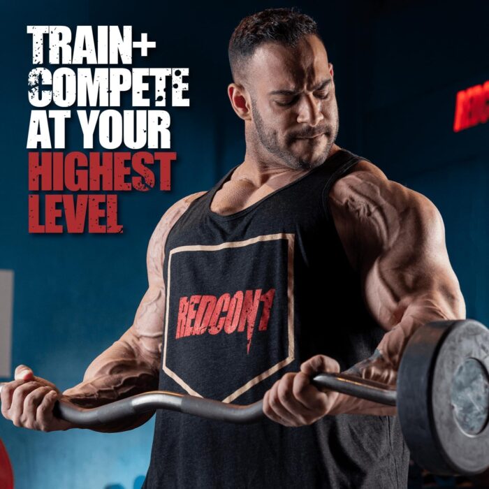 REDCON1 Total War Pre Workout Powder, Blue Raspberry - Beta Alanine + Citrulline Malate Keto Friendly Preworkout for Men & Women with 320mg of Caffeine - Fast Acting (30 Servings) - Image 3