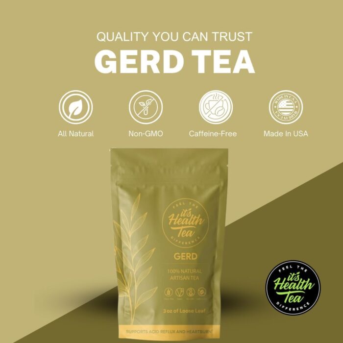 GERD Relief Herbal Tea: 8-Digestive Herb Blend, Natural Acid Reflux & Heartburn Aid, Pre/Post Meal Support, 3oz with 30 Bags - Image 8