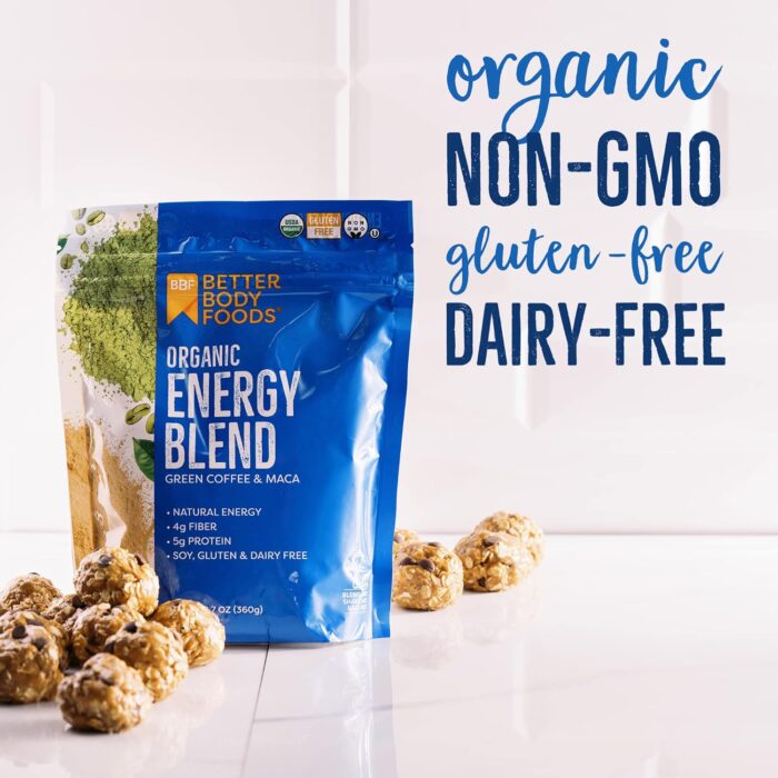 BetterBody Foods Organic Energy Blend, Plant-Based Protein Blend made with Naturally Energizing Green Coffee Extract and Maca, Gluten-free, Non-GMO, 12.7 Ounces - Image 9