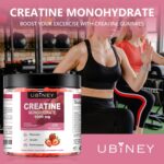 Creatine Monohydrate Gummies 5000mg – Sugar-Free, Vegan, Gluten-Free – Enhanced with Vitamin B12 & L-Taurine for Muscle Growth, Recovery & Strength – Delicious Strawberry Flavor, 120 Count - Image 3