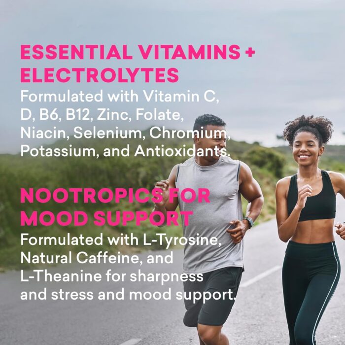 EBOOST Energy Drink Powder, Super Fuel - Blue Raspberry, 7 Packets - Pre-Workout Powder Energy Drink Mix - Natural Energy, L-Tyrosine, L-Theanine & Vitamins - Preworkout for Women & Men to Go - Image 5