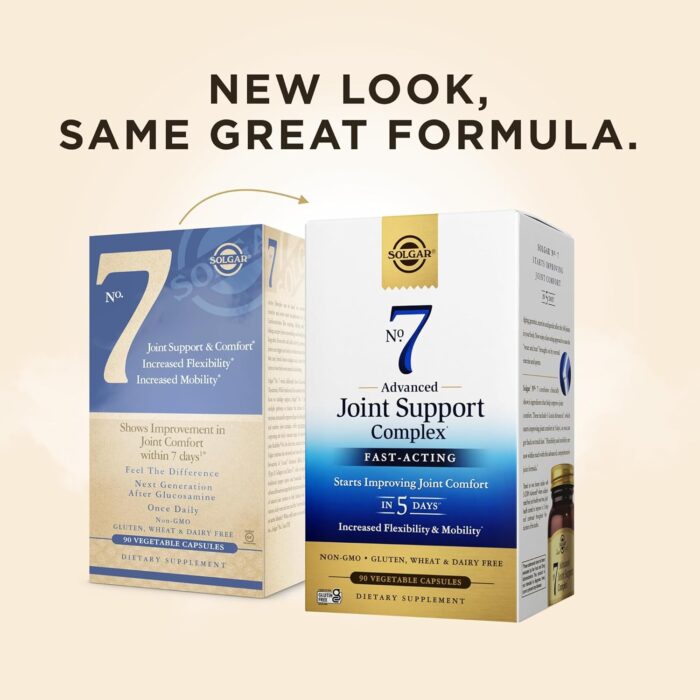 SOLGAR No. 7 Advanced Joint Support Complex - 90 Vegetable Capsules - Fast-Acting Formula - Non-GMO, Gluten Free, Dairy Free - 90 Servings - Image 3
