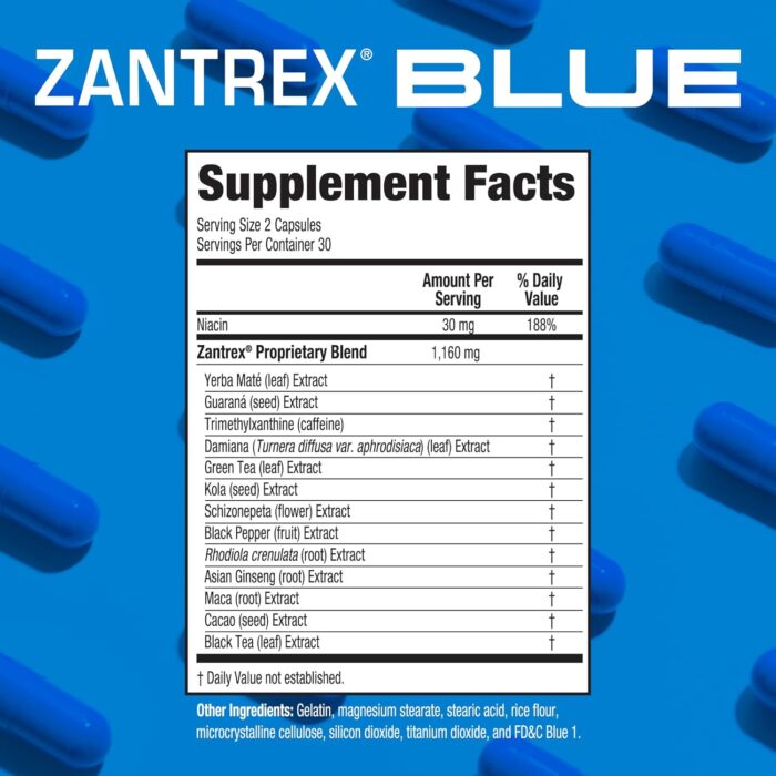 Zantrex Blue Energy & Thermogenesis Boost Energy | Weight Management Supplement for Appetite Control, Increased Calorie Burn and Supports GLP-1 Levels | 60 Capsules - Image 11