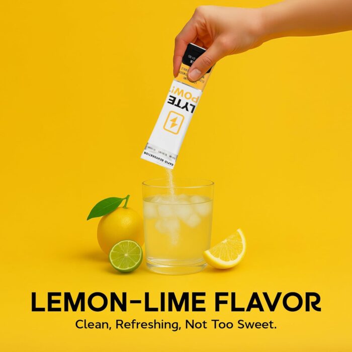 LytePow Electrolytes Powder with Sea Minerals - Lemon-Lime Hydration Supplement - Non-GMO, No Calories, or Sugar - Delicious Keto Replenishment Drink Mix - Perfect for Exercising (16 Single Servings) - Image 5