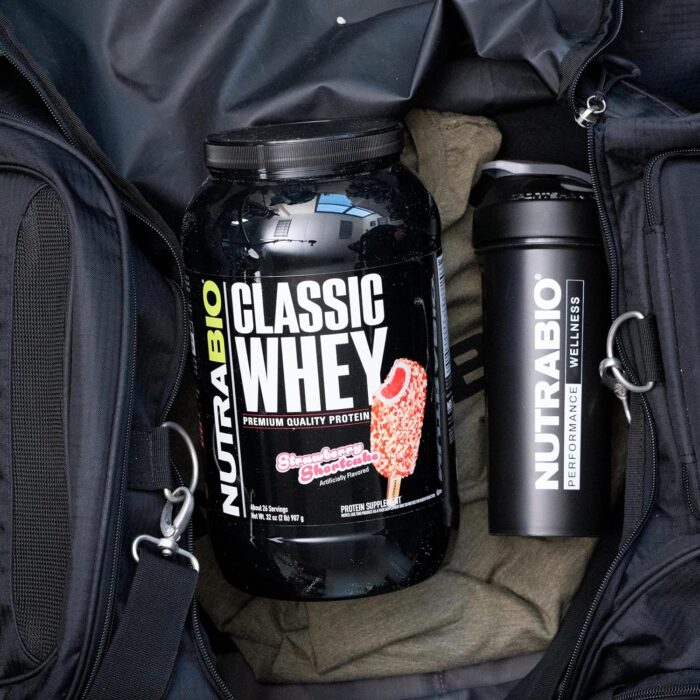 NutraBio Classic Whey Protein Powder Supplement - 25g of Protein Per Scoop - Full-Spectrum Amino Acid Profile with No Fillers, Artificial Colors, or Preservatives - Strawberry Shortcake, 2 Pounds - Image 4