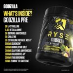 RYSE Godzilla X Noel Deyzel Pre Workout Powder - Passion Pineapple - 400mg Caffeine, High Stim Pre-Workout for Men & Women with Citrulline & Beta Alanine - Energy, Pump & Focus - 40 Servings - Image 5