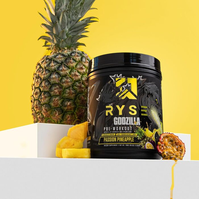 RYSE Godzilla X Noel Deyzel Pre Workout Powder - Passion Pineapple - 400mg Caffeine, High Stim Pre-Workout for Men & Women with Citrulline & Beta Alanine - Energy, Pump & Focus - 40 Servings - Image 6