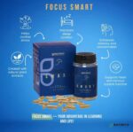 Focus Smart - Natural Brain & Memory Support Supplement | Enhances Focus, Concentration & Cognitive Function | Reduces Stress & Improves Sleep | Herbal Formula with Ashwagandha, Ginkgo&Bacopa 60 caps - Image 4