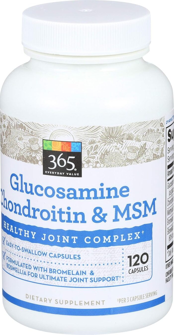 365 Everyday Value, Glucosamine Chondroitin & MSM, 120 ct - Image 3