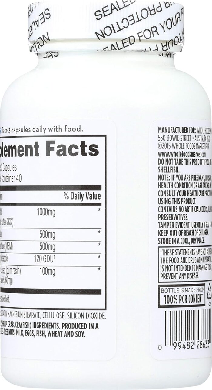 365 Everyday Value, Glucosamine Chondroitin & MSM, 120 ct - Image 5