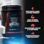 Wrecked Pre Workout Powder, Advanced Formula, Boosts Energy, Focus, Pumps & Performance, 10g L-Citrulline, 6.4g Beta Alanine, 5g Tyrosine, 1g Alpha GPC, 375mg Fast-Acting Caffeine & More (40 Servings) - Image 4