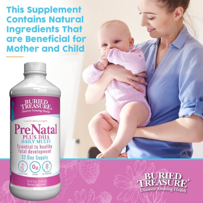 Buried Treasure Prenatal Plus DHA Complete, 16 oz, Natural DHA Omega3 Iron - Image 7