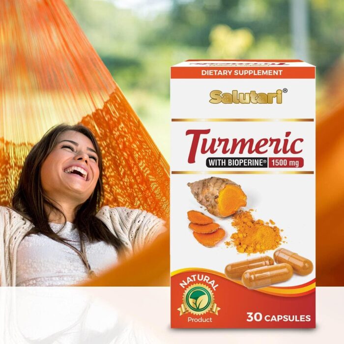 SALUTARI Turmeric Supplement Capsules – 1510mg Curcumin Natural – 30 Natural Turmeric Capsules for Joint and INFLAMMATORY Support – HIGH – Quick Absorption - Image 7