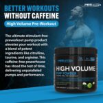 PEScience High Volume Stim-Free Pre Workout, Nitric Oxide Booster with L Citrulline & L Arginine Nitrate, Non-Stim Preworkout for Men and Women, 36 Scoops, Sour Green Apple - Image 3
