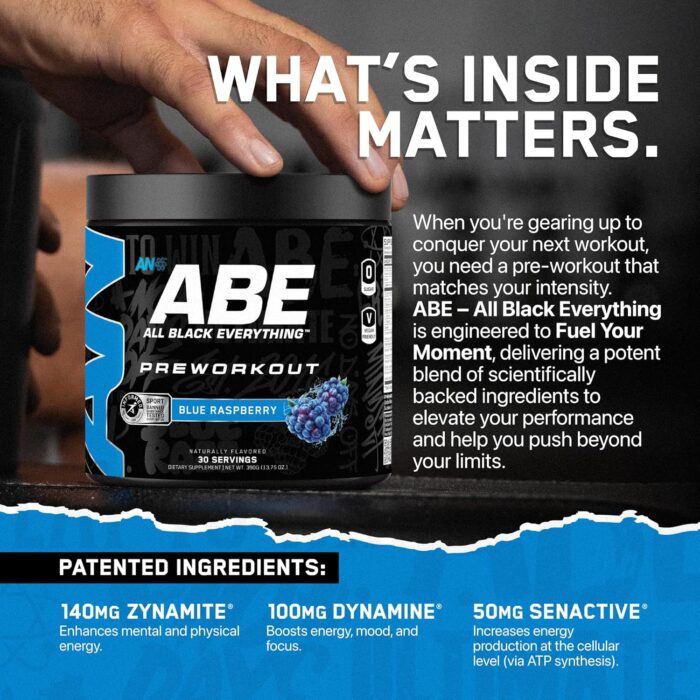 All Black Everything Pre Workout Powder | 30 Servings | Bubblegum Crush | 350mg Caffeine | Nootropic Pre-Workout Blend | Beta Alanine + Citrulline | Energy Supplement for Men and Women - Image 4