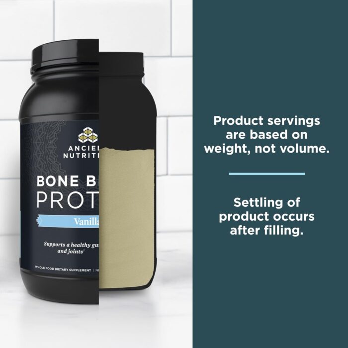 Ancient Nutrition Grass Fed, Cage Free, Bone Broth Protein Powder, 20g Protein, Hydrolyzed Collagen Peptides, Keto & Paleo Friendly, Supports Joint, Gut Health, Vanilla, 40 Servings - Image 8