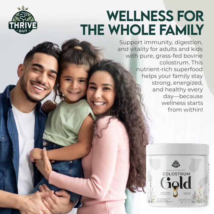 Colostrum Gold - Premium Grass-Fed Bovine Colostrum Powder Supplement for Immunity, Gut Health, Muscle & Wellness - Daily Superfood Supports Hair, Skin, Nails - Women & Men - Unflavored, 60 Servings - Image 9