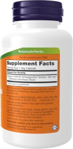 NOW Supplements, KSM-66 Ashwagandha®, Stress and Sleep Support, 90 Veg Capsules - Image 3