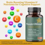 Brain Supplements for Memory & Focus – Nootropic with 40+ Brain-Boosting Ingredients, DMAE, Bacopa Monnieri, Phosphatidylserine B6 & B12 – Supports Mental Clarity & Cognitive Function – 60 Capsules - Image 4