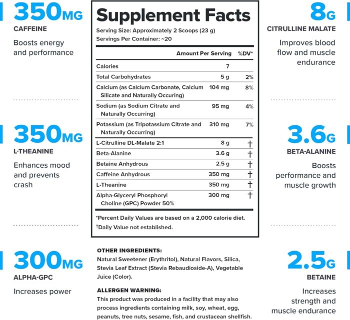 LEGION- All Natural Nitric Oxide Preworkout Drink to Boost Energy, Creatine Free, Naturally Sweetened, Beta Alanine, Citrulline, Alpha GPC (Cherry Limeade) - Image 3