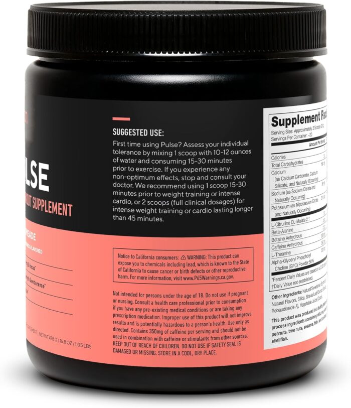 LEGION- All Natural Nitric Oxide Preworkout Drink to Boost Energy, Creatine Free, Naturally Sweetened, Beta Alanine, Citrulline, Alpha GPC (Cherry Limeade) - Image 5