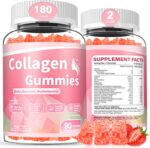 180 Count Collagen Gummies 2500mg Collagen Protein Type I II III V X with Biotin Vitamins C A B D E Keratin Hyaluronic Acid for Hair Skin Nails Joint Immune Digestion for Women Men Sugar Free - Image 2