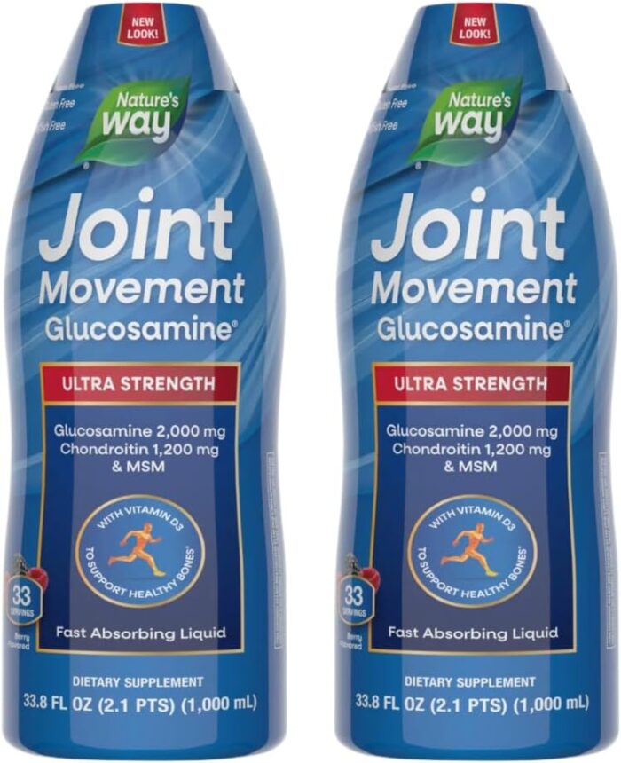 2 Pack Nature Way Joint Movement Glucosamine Extra Strength, 33.8 Ounces Bundle - Vitamins, Herbals & Dietary Shellfish Gluten Sugar Free Glucosamine & Joint Supplements for Health - Image 2