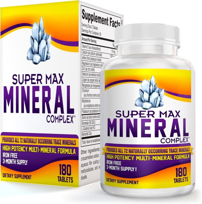 3-Month Multimineral Supplement (Iron Free) Natural Multiminerals | High-Potency Multi Mineral Supplements All-in-1 Minerals Formula | Mineral Complex Pills | Bulk Savings 90-Day Supply | 180 Tablets - Image 2