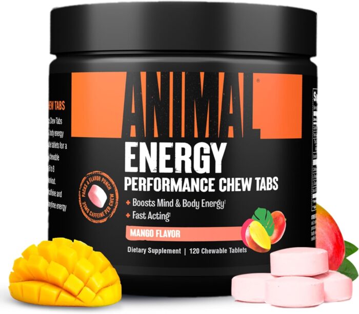 Animal Energy Chews, Fast Acting Energy with Caffeine, Nootropics and Sea Salt for Focus and Pre Workout - Convenient and Delicious Chews Format - Mango - Image 2