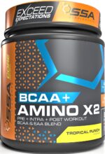BCAA + EAA Amino Acid Complex with Glutamine for Faster Pre & Post Workout Recovery, Increase in Lean Muscle Mass | Tropical Punch Flavored Keto Friendly Amino Powder for Men and Women | 210g - Image 2