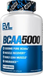 BCAAs Amino Acids Supplement for Men - EVL 2:1:1 5g BCAA Capsules for Post Workout Recovery and Lean Muscle Builder for Men - BCAA5000 Branched Chain Amino Acids Nutritional Supplement - 30 Servings - Image 2