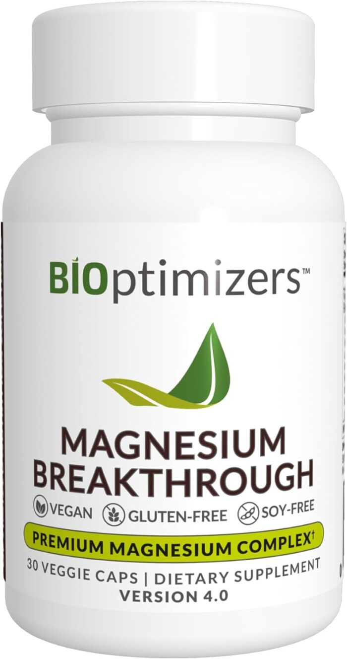 BIOptimizers Magnesium Breakthrough Supplement 4.0-7 Forms of Mg: Glycinate, Malate, Citrate, and More - Natural Support for Sleep and Cognitive Function - 30 Capsules- Calming Vitamins Complex - Image 2
