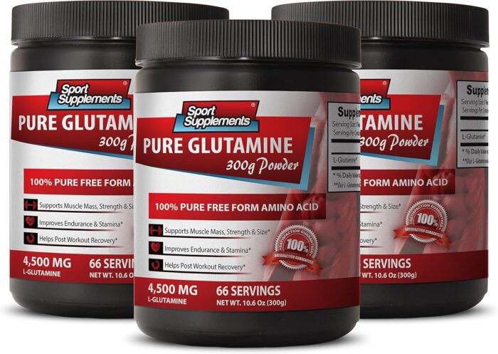 Brain and Memory Booster - Pure GLUTAMINE Powder 4,500MG - Immune Support, glutamine Powder Supplement, Energy Booster Supplements, l glutamine pre Workout, l glutamine Post Workout 3 Bottle (900g) - Image 2