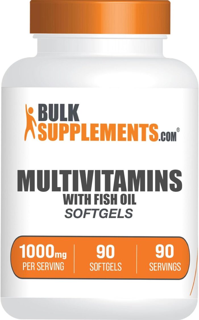 BulkSupplements.com Multivitamin Softgels - Daily Multivitamin, Multimineral Supplement, Multivitamin for Adults wit Fish Oil - Gluten Free, 1 Softgel per Serving, 90 Count (Pack of 1) - Image 2
