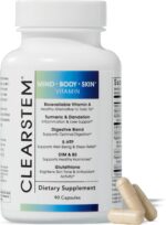 CLEARSTEM - MINDBODYSKIN Hormonal Acne Supplement (5-HTP) - Natural DIM Supplement - Skin Care Vitamins - Hormone Balance, Antioxidants - Vegan, Gluten Free, Cruelty Free - 30 Servings, 90 Capsules - Image 2